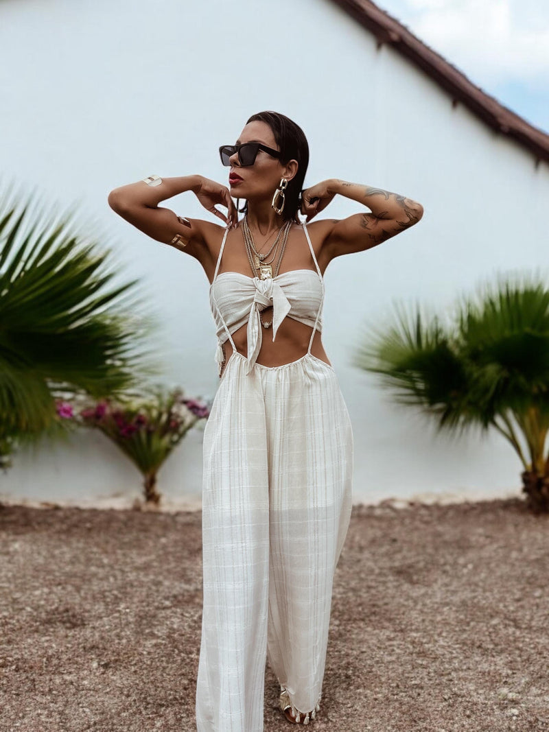 Cotton Blend Tassel Fringe Boho Pants Set Festival Outfit Tulum Bali Vacation Outfit Yoga Goddess Kundalini Pants Western Fringe Rave Set