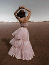 Pink Tutu Tulle Skirt Women Baby Doll Tutu Western Cowgirl Costume Maxi Skirt Bachelorette Party Outfit