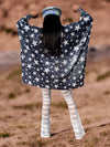 Disco Western Sequin Star Poncho Kimono Sequin Jacket Tassel Fringe Top Festival Clothing Rave Outfit Halloween Costume