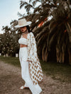 Matte Gold Fringe Sequin Maxi Kimono Festival Rave Gold Jacket Boho Kimono Goddess Gold Metallic Maxi Coat Duster Gold Costume Bridal Jacket