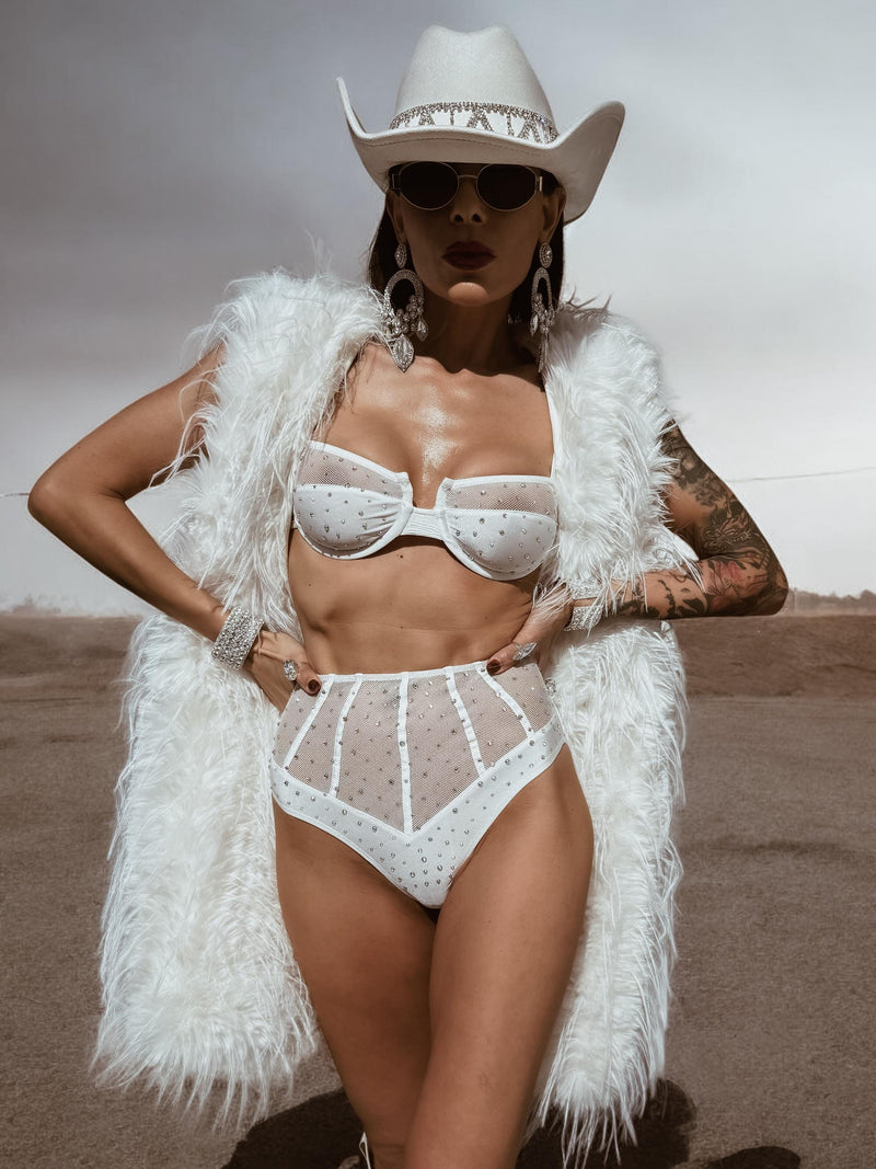 White Silver Fringe Festival Fur Coat, Unisex Festival Vest, Cowgirl Outfit, Western Fringe Jacket, Bachelorette Party Outfit