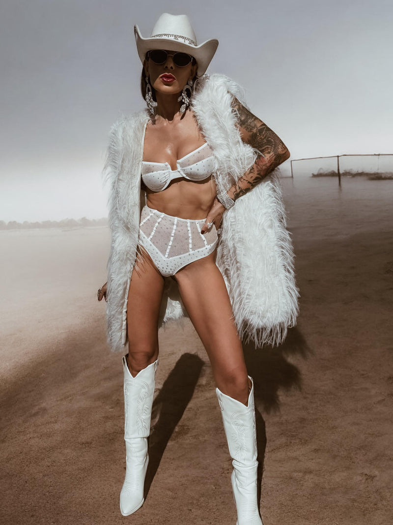 White Silver Fringe Festival Fur Coat, Unisex Festival Vest, Cowgirl Outfit, Western Fringe Jacket, Bachelorette Party Outfit