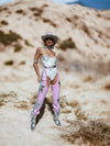 Pink Chaps Fringe Western Pants, Pu Leather Chaps Fringe Jogger Pants, Festival Chaps, Country Western Cowgirl Costume, Sequin Fringe Chaps