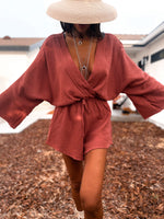 100% Cotton Gauze Kimono Romper