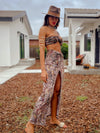 Goddess Bohemian Paisley Velvet Maxi Skirt Set