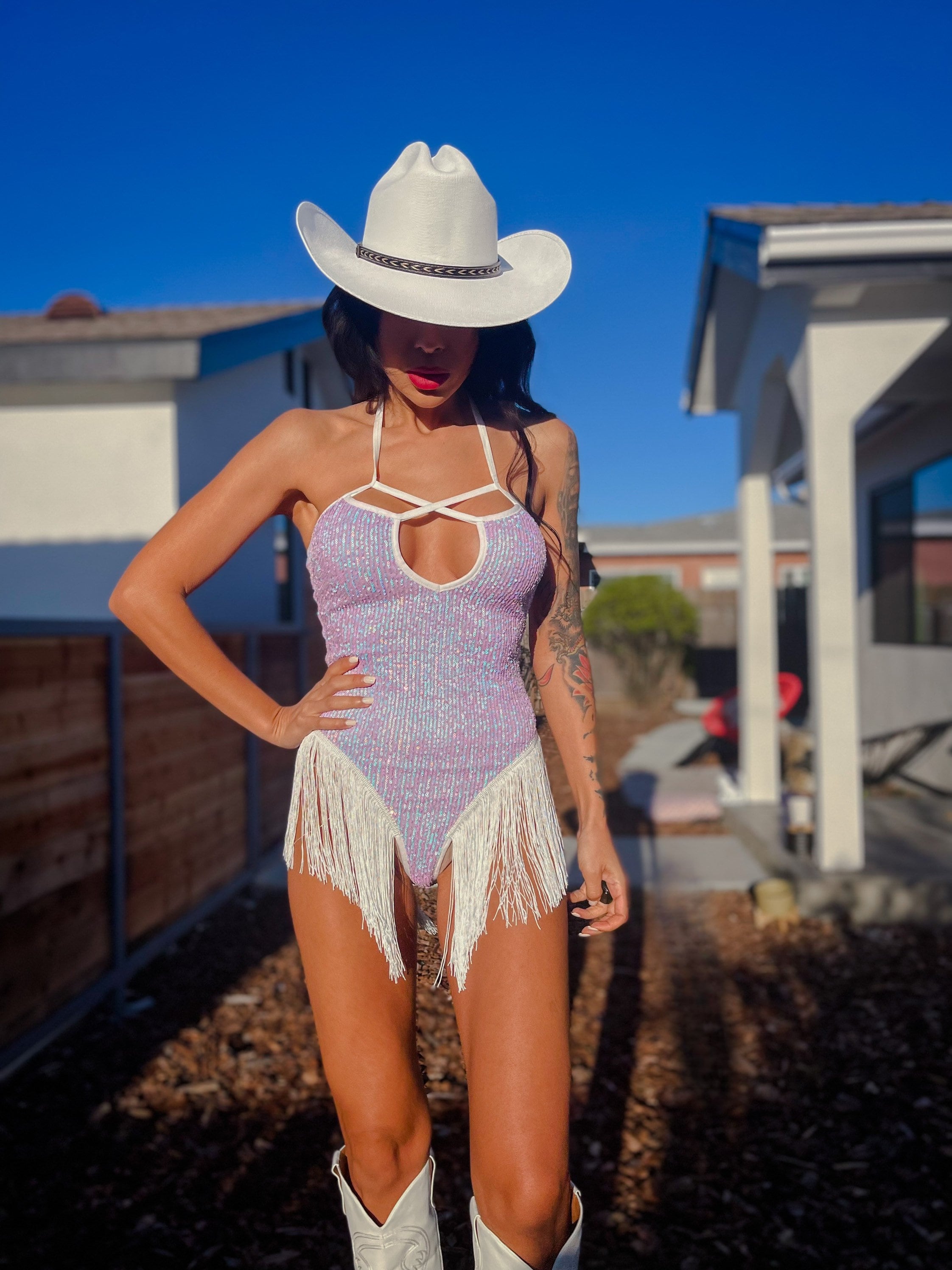 Taupe & Blue Hereford Bodysuit - Western Fashion – The Cinchy Cowgirl