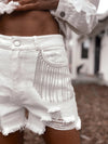 Boho Bride Rhinestone Fringe Shorts