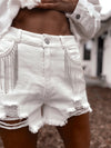 Boho Bride Rhinestone Fringe Shorts